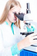 Nurse in the hospital laboratory