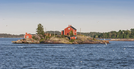 Fototapeta na wymiar Landschaft auf den Aland Inseln, Finnland,Schweden