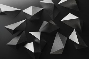Fototapeta premium Composition with geometric shapes, abstract background