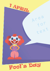 clown flat design character