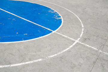 lines on concrete basketball court - sport field abstract background