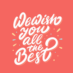 Farewell card. We wish you all the best.