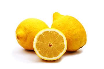 Lemons  Isolated on white background