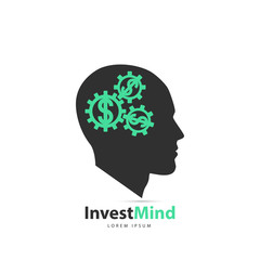 Thinking brain with wheels. investment concept. Vector