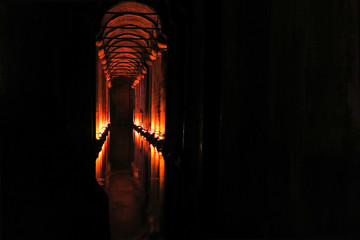The Basilica Cistern - underground water reservoir. Istanbul, Turkey