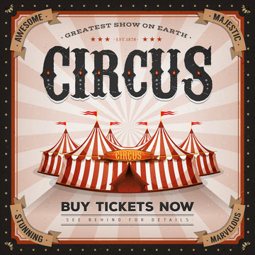 Vintage And Grunge Circus Poster