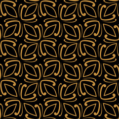 Ornamental Abstract floral tiles seamless vector pattern. Geometric Flower Background.