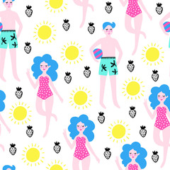 Vector summer pattern