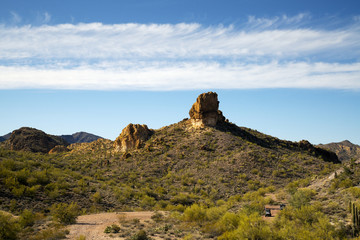 Fototapeta na wymiar ATV's in the Sonoran Desert
