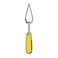 Line oil knife icon
