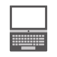 laptop keyboard device technology gadget  vector illustration