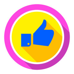 Thumbs up, bright color