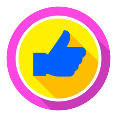 Thumbs up, bright color