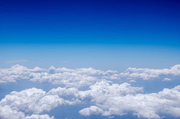Sea of clouds with blue sky