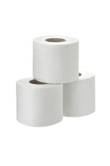 toilet paper on white background isolated