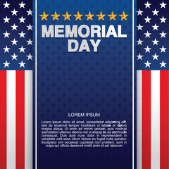 Happy memorial day theme background