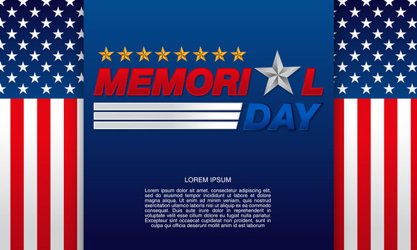 Happy memorial day theme background