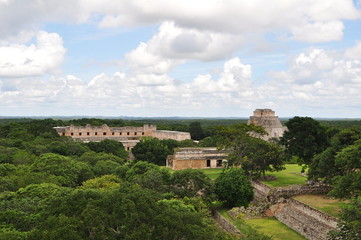 Fototapeta na wymiar Ruins of Uxmal, Yucatán, Mexico.