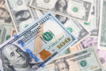american dollars banknotes background