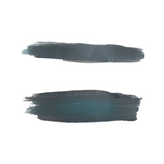 Black acrylic brush stroke. Painted texture on transparent background. Vector Illustration.