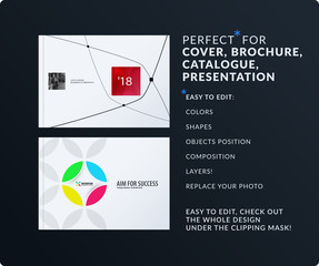 Presentation. Abstract vector set of modern horizontal templates