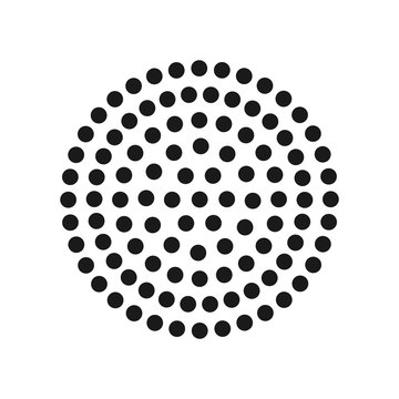 Abstract Black Dot Circle Background