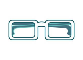 eyeglasses accessory fashion object element vector illustration green design
