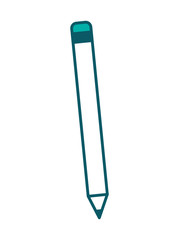 wooden pencil supply for writing vector illustration green design