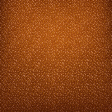 Vector brown leather texture background, for design.