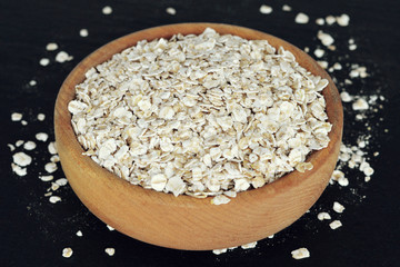 Bowl of oat flakes