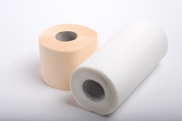 Paper towel isolated on white. Toilet Tissue Isolated.