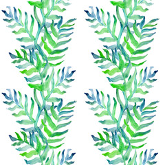 Summer tropical pattern, background with palm leaves.