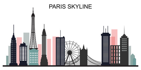 Paris skyline creative background