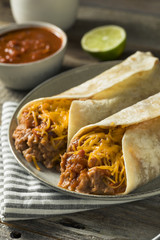 Homemade Bean and Cheese Burrito
