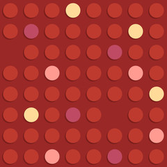 Retro background with red, magenta, pink and yellow circles