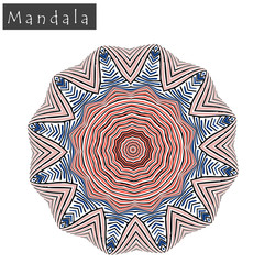 Geometrical flower mandala sign