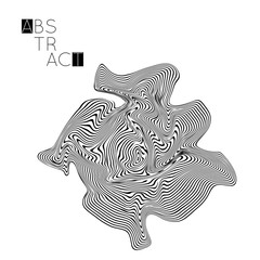 Abstract striped wavy shape