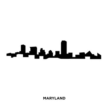 maryland silhouette, in black