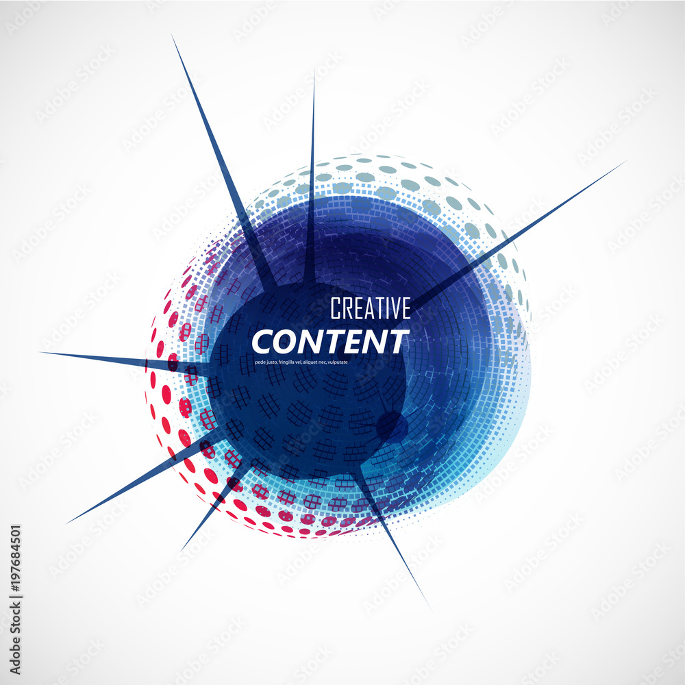 Aufkleber Abstract background with color circle