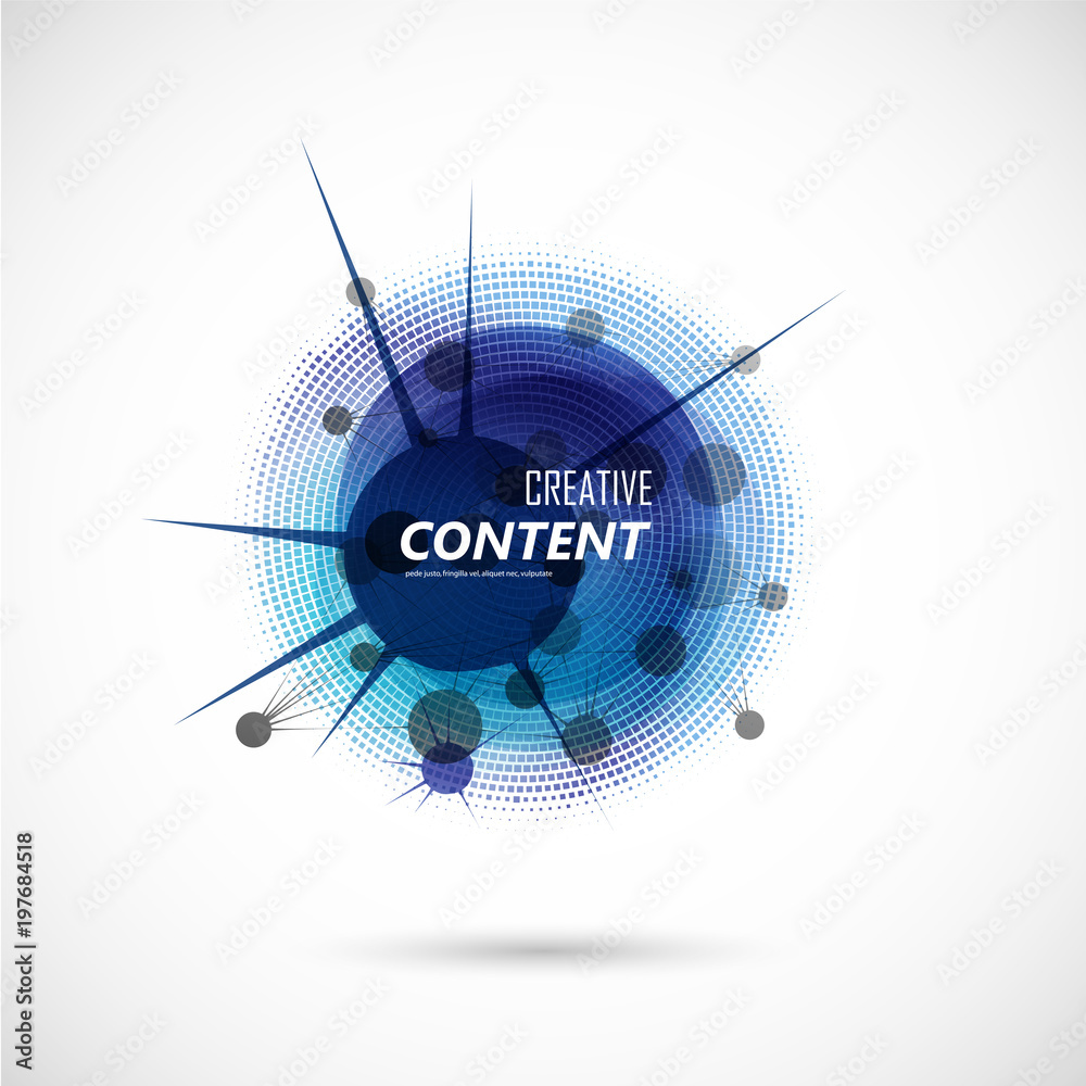Poster abstract background with color circle