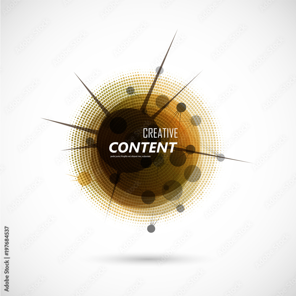 Aufkleber abstract background with color circle