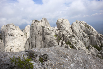 Fototapeta na wymiar On top of Tulove grede, part of Velebit mountain in Croatia
