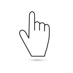 A forefinger icon for the computer. Vector illustration for your design