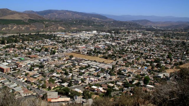 Ventura California - North view of neighborhoods time lapse