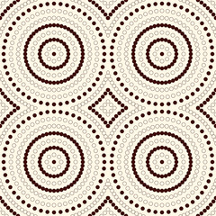 Outline seamless pattern with abstract geometric figures. Repeated round vortexes ornamental background.