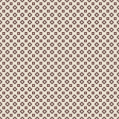 Outline seamless pattern with geometric figures. Repeated squares and rhombuses ornamental abstract background.