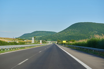 black asphalt road