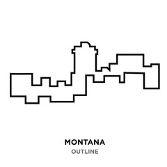 montana outline on white background