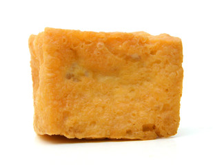 Tofu bubble on the white background