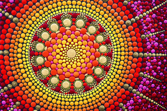 Part of beautiful mandala hand painted